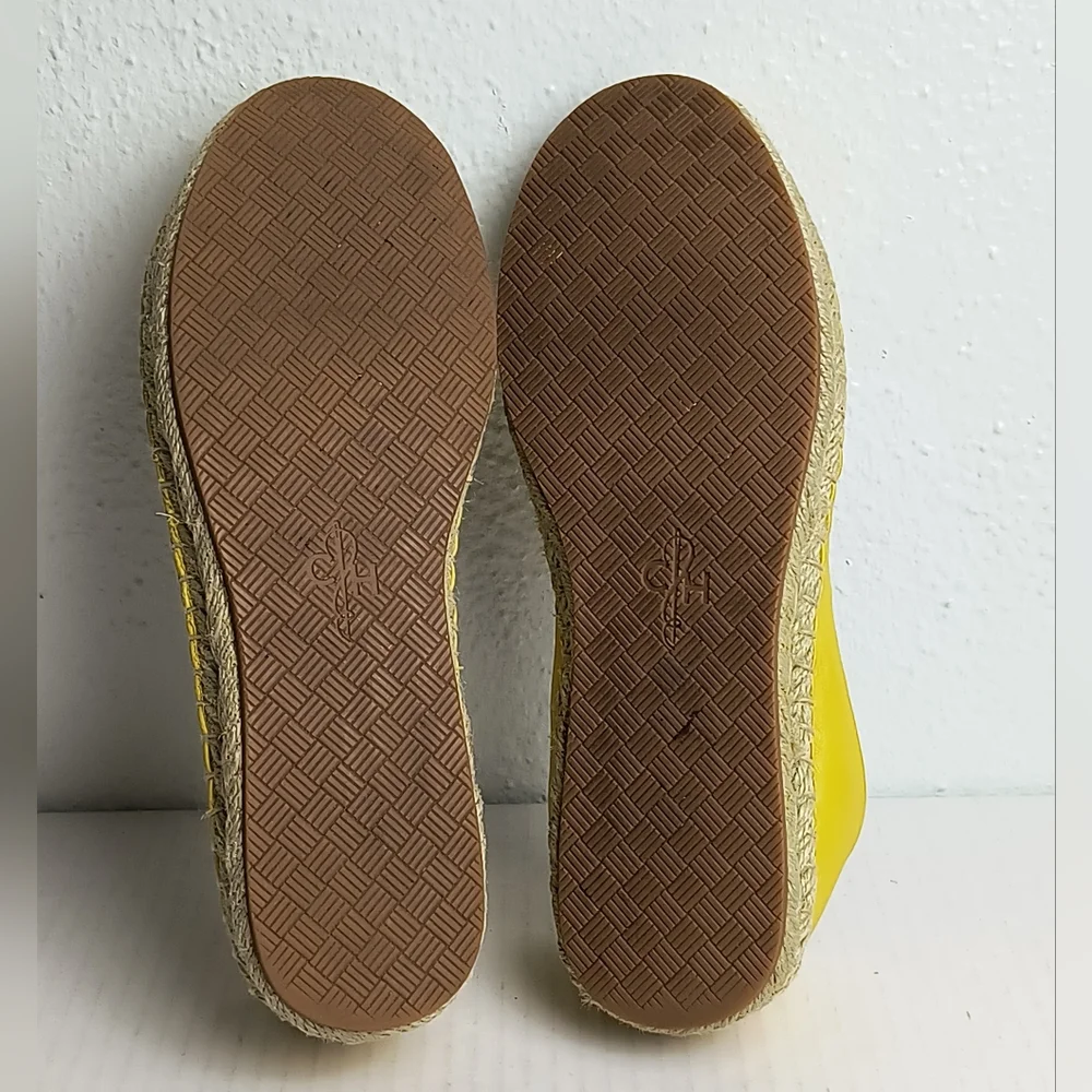 Cole Haan Aimee 6B Yellow Ballet Espadrille Flat Shoes Boho Chic
